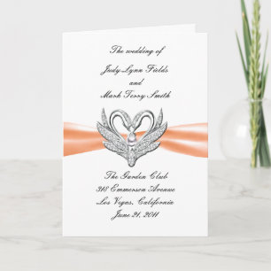 Orange Ribbon Silver Swans Program Card