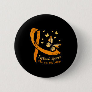 Orange Ribbon Support Squad Multiple Sclerosis Awa 6 Cm Round Badge
