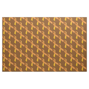 Orange Ribbons Tiled Pattern Fabric
