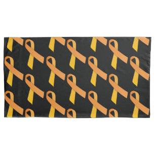 Orange Ribbons Tiled Pattern Pillowcase