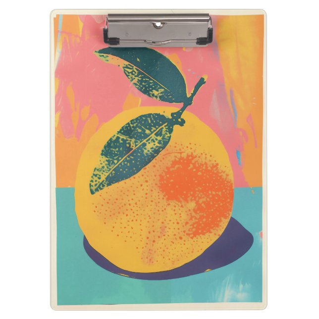 Orange Risograph Clipboard (Front)