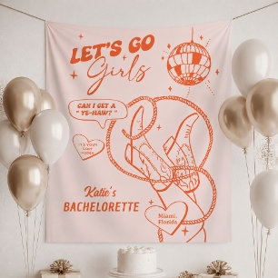 Orange Rodeo Bachelorette Party Nash Bach Tapestry