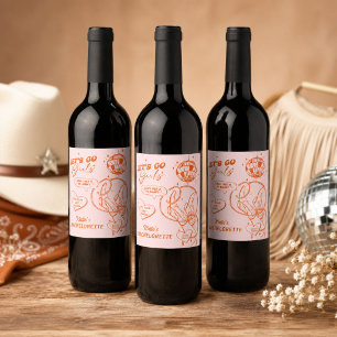 Orange Rodeo Bachelorette Party Nash Bach Wine Label