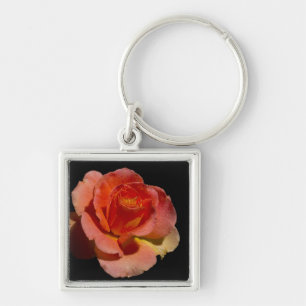 Orange Rose 2 Key Ring
