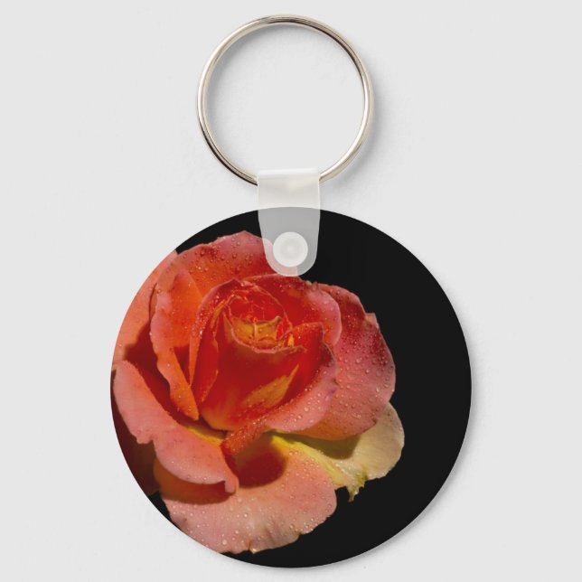 Orange Rose 2 Key Ring (Front)