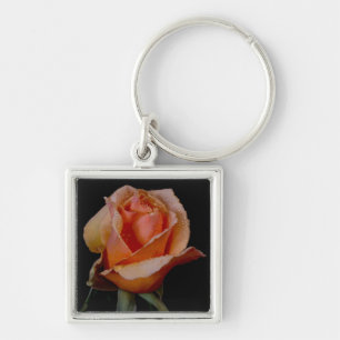 Orange Rose 3 Key Ring