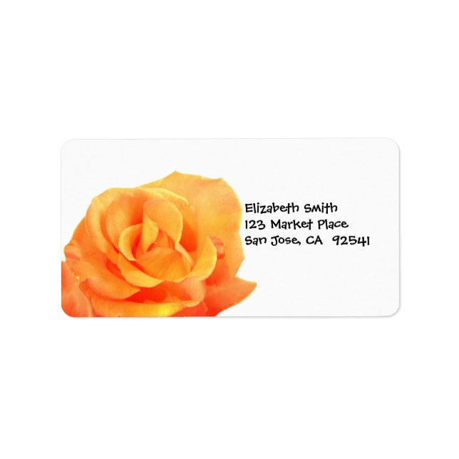 Orange Rose Address Label (Front)
