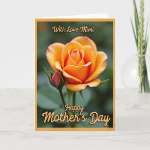 Orange Rose Affectionate Day Card