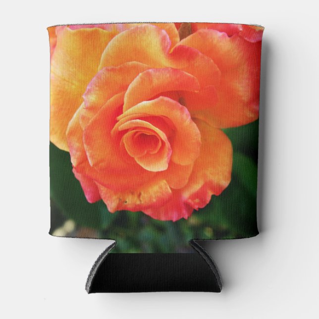 Orange rose   can cooler (Front)