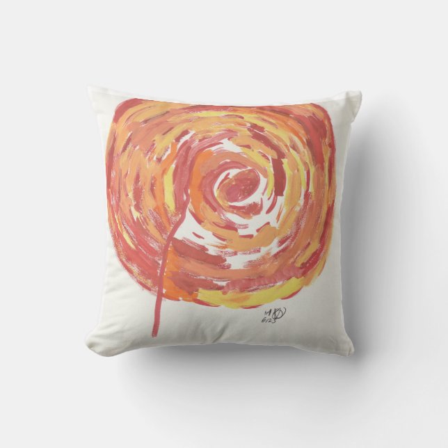 Orange Rose Cushion (Front)