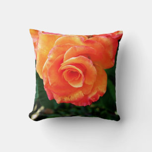 Orange rose cushion