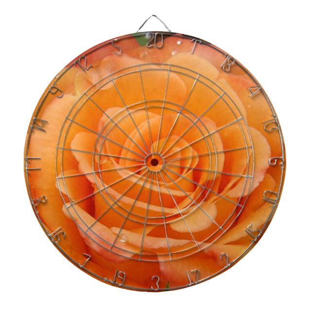 Orange Rose Dartboard (Front)