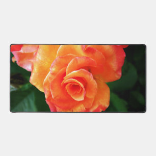 Orange rose desk mat