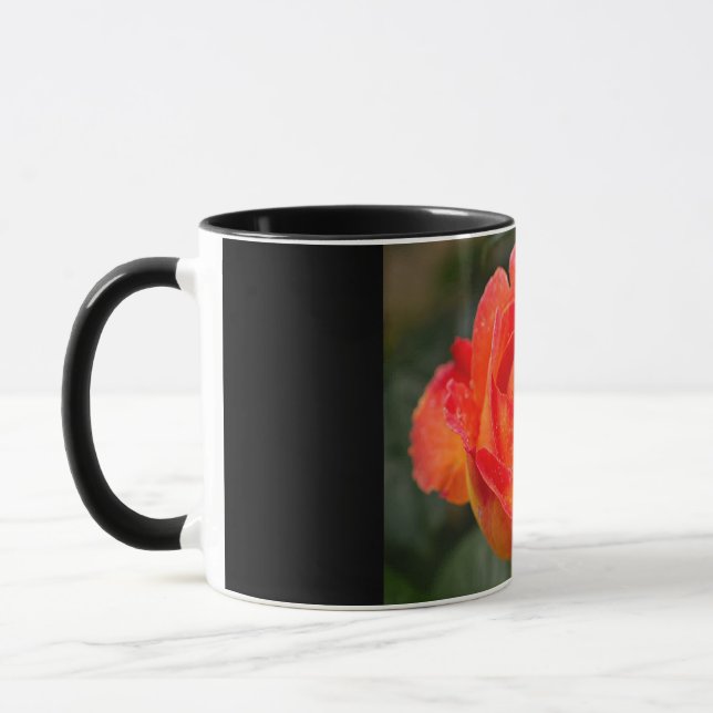 Orange Rose Floral Mug (Left)