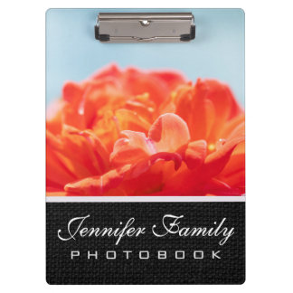 Orange rose flower clipboard