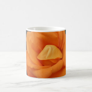 Orange rose flower coffee mug