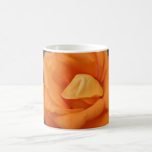 Orange rose flower coffee mug (Center)