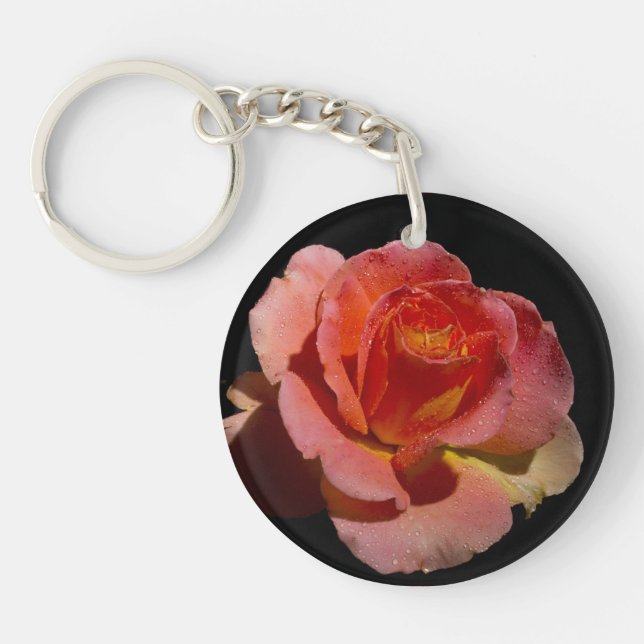 Orange Rose Key Ring (Front)