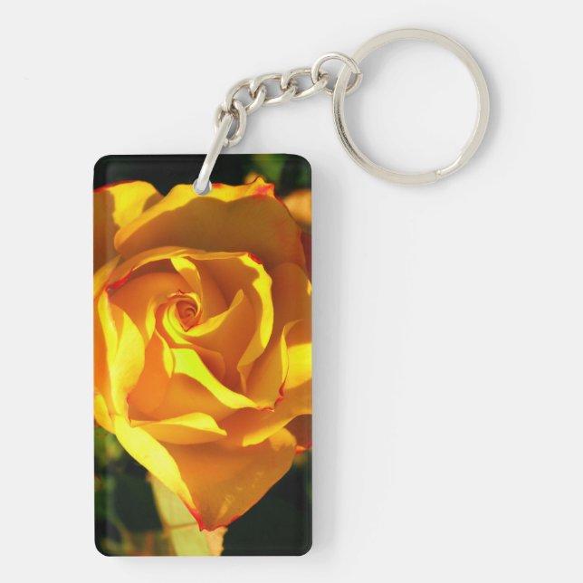 Orange rose key ring (Back)