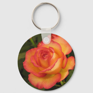 Orange Rose Key Ring