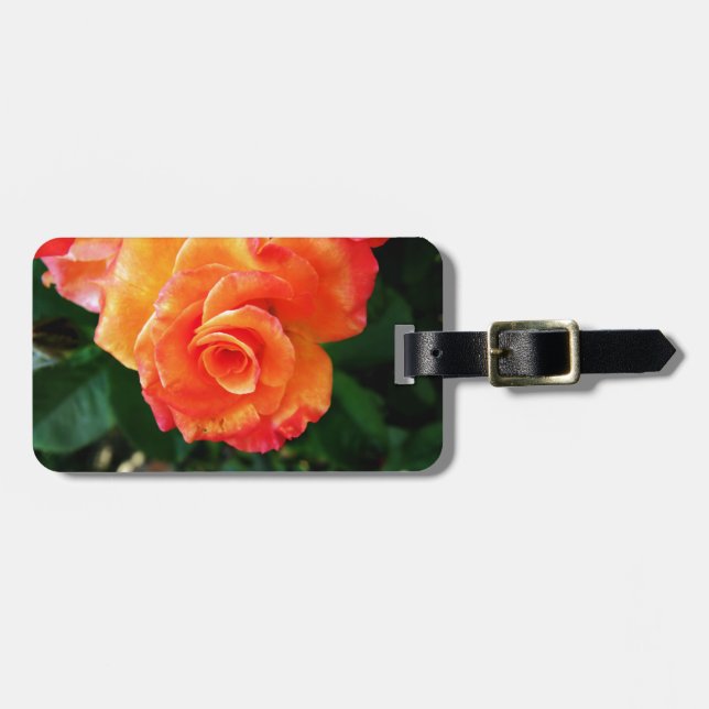Orange rose  luggage tag (Front Horizontal)