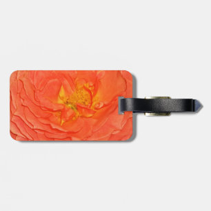 Orange Rose Luggage Tag