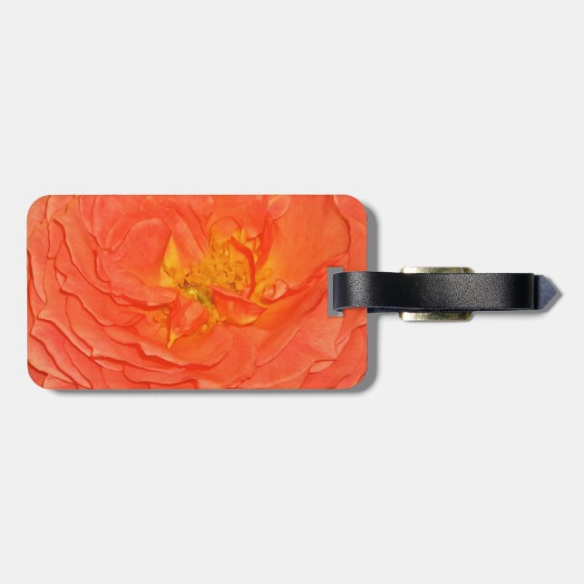 Orange Rose Luggage Tag (Back Horizontal)