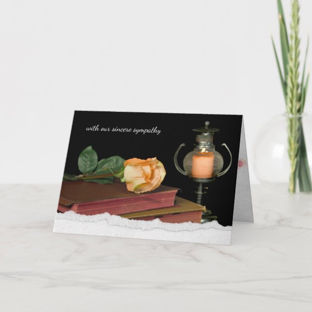 orange rose on Holy Bible Card (Front)