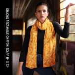 Orange Rose Pattern Chiffon Scarf<br><div class="desc">Orange Rose Pattern Chiffon Scarf. Easy to personalise. This image is tiled. Adjust the tile to a different size. Contact me at admin@giftsyoutreasure.com if you want me to create a collage,  upgrade your photos,  or create a direct design product just for you.</div>