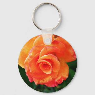 Orange Rose Photography Key Ring
