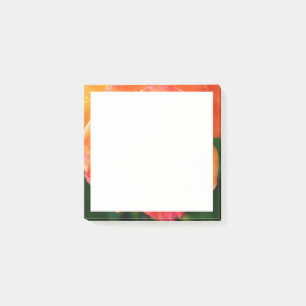 Orange rose post-it notes