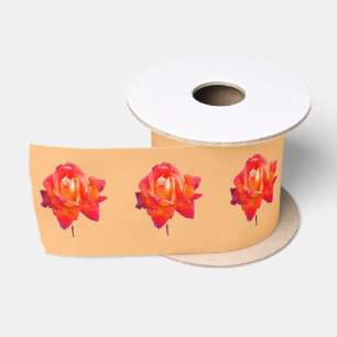 Orange rose satin ribbon