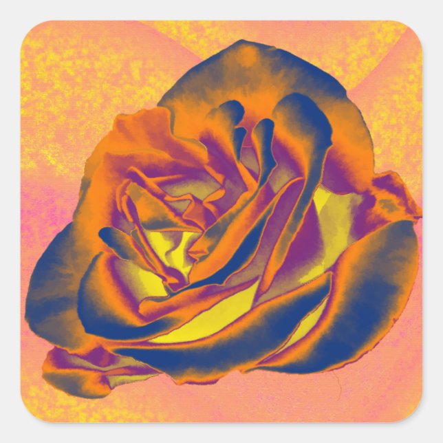 Orange Rose Sticker (Front)