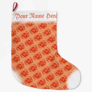 Orange Rose Stocking Christmas Customised Stocking