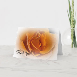 Orange Rose Thank You Card