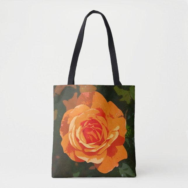 Orange rose tote bag (Front)