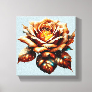Orange Rose Wall Art
