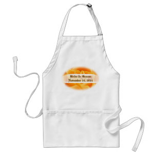 Orange Rose Wedding Aprons