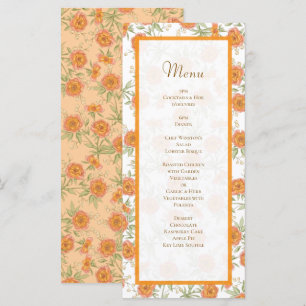 Orange Rose Wedding Menus