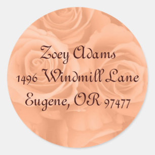 orange roses address labels