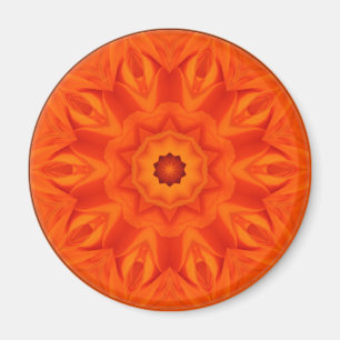 Orange Roses kaleidoscope Magnet
