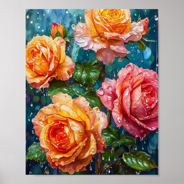 Orange roses poster (Front)