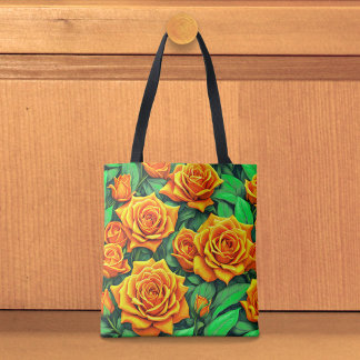 Orange Roses Tote Bag