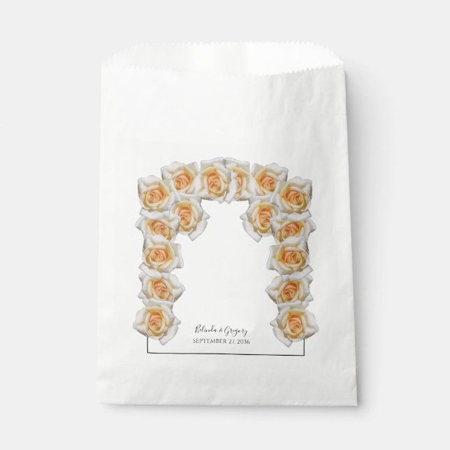 Orange Roses Wedding  Favour Bags (Front)