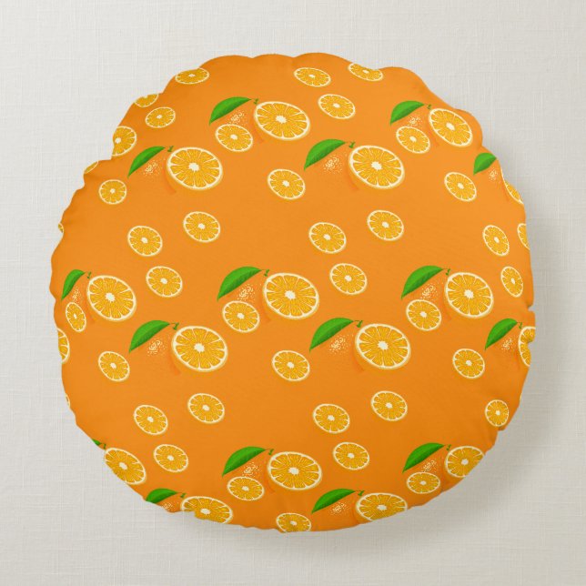 Orange  round cushion (Front)