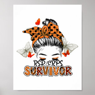 Orange Rsdcrps Messy Bun Girl Survivor Believe Sup Poster