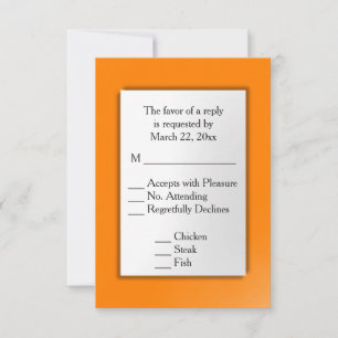 Orange RSVP with Menu