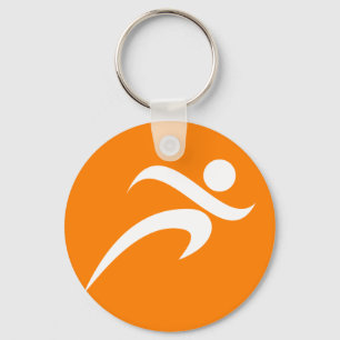 Orange Running; Runner Key Ring