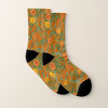 Orange & Rust Fall Peony & Rose Floral Wedding Socks<br><div class="desc">Beautiful Orange & Rust Fall peony & rose floral wedding invitations with abundant greenery.  Perfect for a floral theme or traditional white wedding in the Spring or Summer.  Customise the colour and text to make this wedding invite your own!</div>
