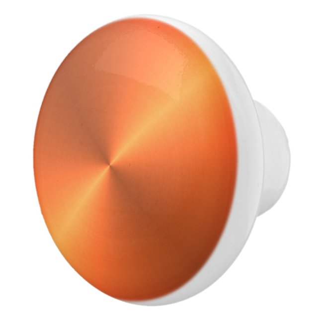 Orange Rust Shine Ceramic Knob (Right)